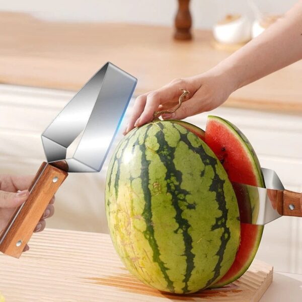 New Watermelon Splitter Stainless Steel Household Melon Triangle Cutting Knife Fruit Knife Kitchen Gadgets