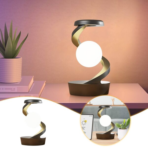 Rotating Moon Desk Lamp With Phone Wireless Charging Sensor. - Image 5