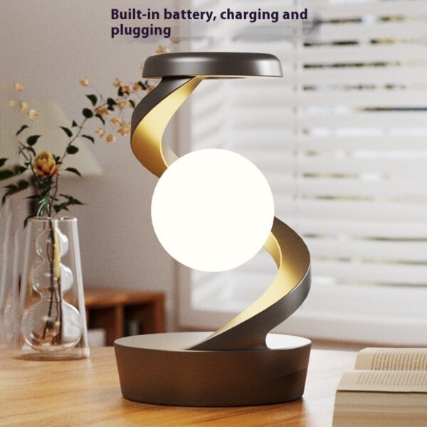 Rotating Moon Desk Lamp With Phone Wireless Charging Sensor. - Image 2