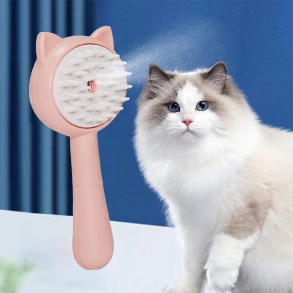 Hair Cleaning Brush With Mist Multifunctional Cat Grooming Brush Rechargeable. - Image 5