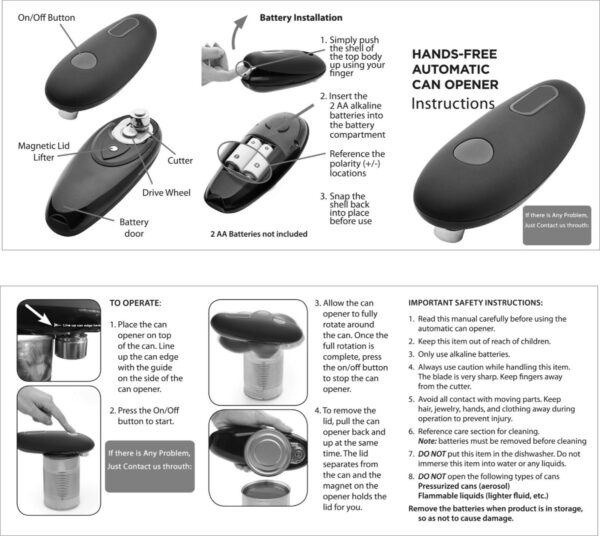 Electric Can Opener Automatic Jar Bottle Can Machine One Touch. - Image 5