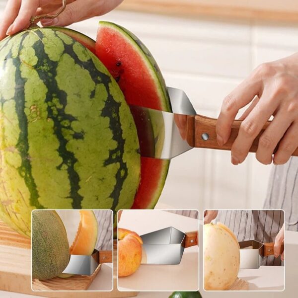 New Watermelon Splitter Stainless Steel Household Melon Triangle Cutting Knife Fruit Knife Kitchen Gadgets - Image 3