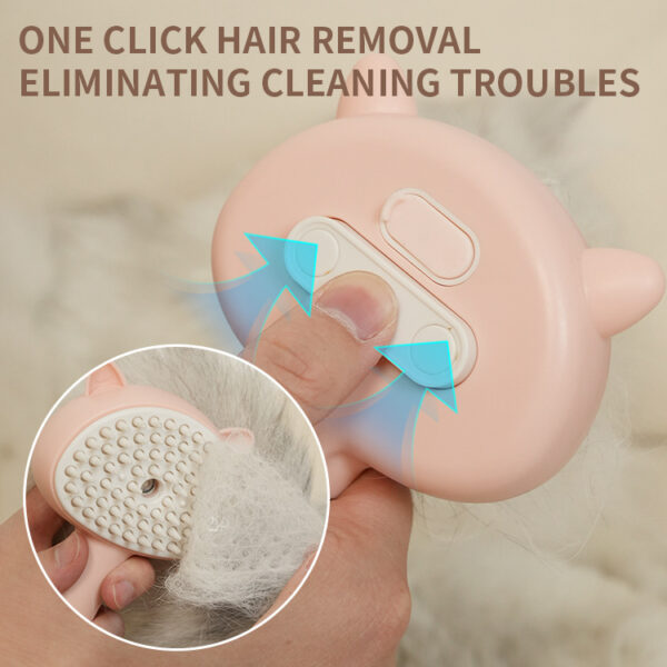 Hair Cleaning Brush With Mist Multifunctional Cat Grooming Brush Rechargeable. - Image 2