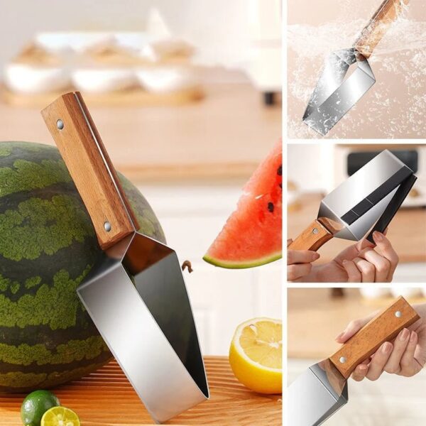 New Watermelon Splitter Stainless Steel Household Melon Triangle Cutting Knife Fruit Knife Kitchen Gadgets - Image 2